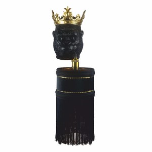 Casa Padrino lámpara de pared de lujo cabeza de mono con corona negro / oro A. 72 cm