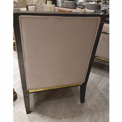 Casa Padrino fauteuil Art Déco de luxe gris / marron / or H. 109 cm - Meubles de salon