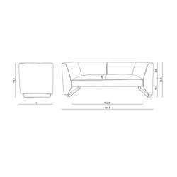 Luxus Kunstleder Wohnzimmer Hotel Büro Sofa Grau Silber