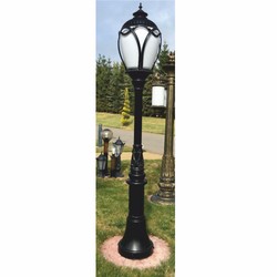 Casa Padrino lanterne de jardin Art Nouveau noir / blanc H. 389,5 cm - éclairage extérieur