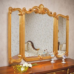 Casa Padrino luxury baroque dressing table mirror gold 135 x H. 113 cm - Made in Italy