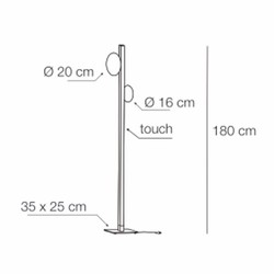 Dimmbare Luxus LED Stehleuchte Messing Schwarz Weiß