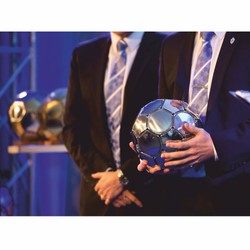Handgefertigter Luxus Edelstahl Deko Fußball Silber Handgefertigter Luxus Edelstahl Deko Fußball Silber