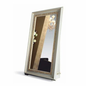 Casa Padrino luxury baroque standing mirror ivory / gold H. 214 cm - Made in Italy
