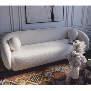 Casa Padrino canapé de salon luxe blanc / marron foncé 250 cm - Meubles de luxe
