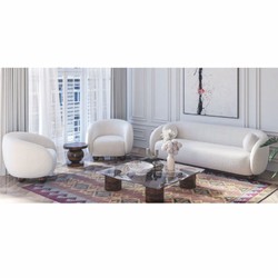 Casa Padrino sofá de salón de lujo blanco / marrón oscuro 250 cm - Muebles de lujo