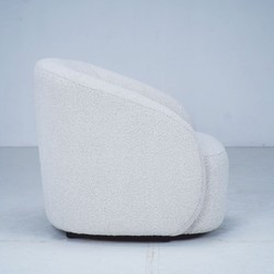 Casa Padrino sillón de salón de lujo blanco / negro - Muebles de salón