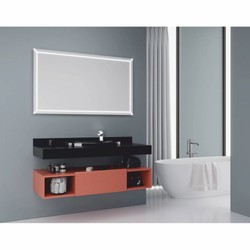 Casa Padrino ensemble de salle de bain de luxe noir mat / rose mat 120 cm - Meubles de salle de bain