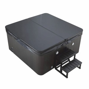 Casa Padrino Luxus Outdoor Jacuzzi Weiß / Schwarz 201 cm - Garten Whirlpool