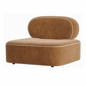 Casa Padrino luxury living room & hotel armchair brown / white 95 x 95 x H. 71 cm - Luxury furniture