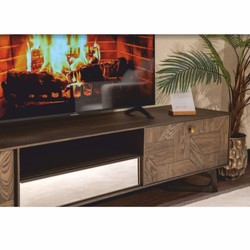 Casa Padrino luxury cabinet with 3 drawers brown / brass 230 cm - Living room & hotel furniture