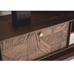 Casa Padrino luxury cabinet with 3 drawers brown / brass 230 cm - Living room & hotel furniture