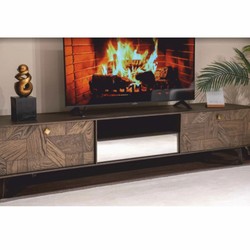Casa Padrino luxury cabinet with 3 drawers brown / brass 230 cm - Living room & hotel furniture