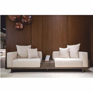 Casa Padrino luxury sofa cream / dark brown 260 cm - Living room & hotel furniture