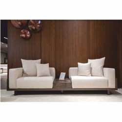 Casa Padrino sofá de lujo crema / marrón oscuro 260 cm - Muebles de salón y hotel
