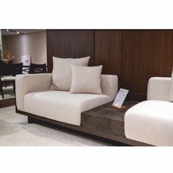 Casa Padrino sofá de lujo crema / marrón oscuro 260 cm - Muebles de salón y hotel
