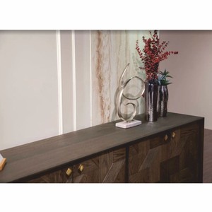 Casa Padrino Luxus Sideboard mit 4 Türen Braun / Messing 210 cm - Luxus Möbel