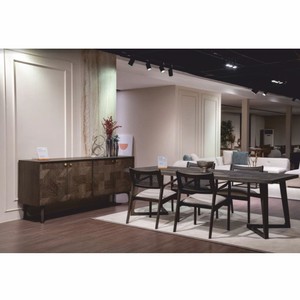 Casa Padrino Luxus Sideboard mit 4 Türen Braun / Messing 210 cm - Luxus Möbel