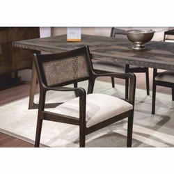 Luxus Esszimmer Set 1 Esstisch und 6 Stühle Braun Creme