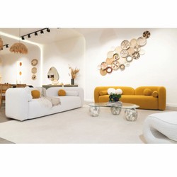 Luxus Wohnzimmer & Hotel Sofa Ocker