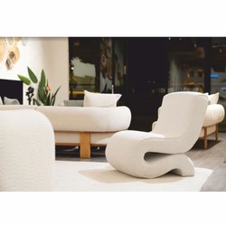 Casa Padrino luxury living room & hotel armchair white H. 82 cm - Luxury furniture