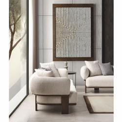 Luxus Wohnzimmer & Hotel Sofa Hellgrau Dunkelbraun