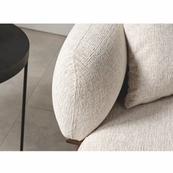 Luxus Wohnzimmer & Hotel Sofa Hellgrau Dunkelbraun