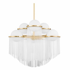 Casa Padrino lustre de luxe laiton antique / blanc Ø 80 x H. 67,4 cm - Interior de lujo