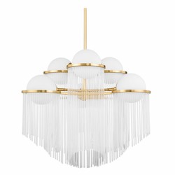 Casa Padrino lampadario di lusso ottone antico / bianco Ø 80 x A. 67,4 cm - Interni di lusso