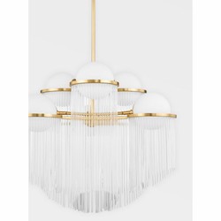 Casa Padrino lampadario di lusso ottone antico / bianco Ø 80 x A. 67,4 cm - Interni di lusso