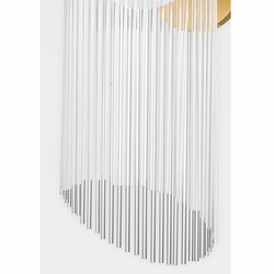 Casa Padrino lámpara de pared de lujo latón antiguo / blanco A. 50,8 cm - Luces de lujo