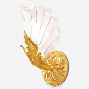 Casa Padrino lámpara de pared barroco de lujo oro / blanco 29 cm - Hecho en Italia