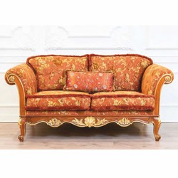 Casa Padrino luxury baroque living room sofa brown / gold 195 cm - Made in Italy