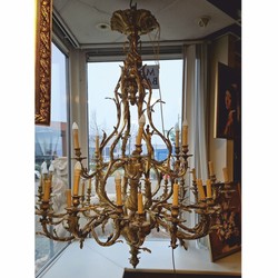 Casa Padrino luxury baroque bronze chandelier antique bronze Ø 145 x H. 180 cm - Baroque furniture