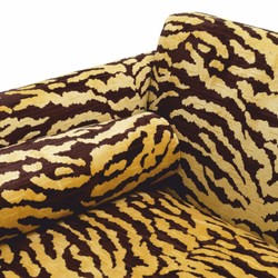 Casa Padrino luxury sofa with tiger pattern yellow / brown / black 239 cm - Living room & hotel furniture