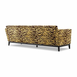 Casa Padrino luxury sofa with tiger pattern yellow / brown / black 239 cm - Living room & hotel furniture