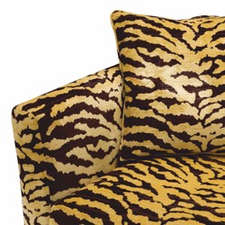 Casa Padrino luxury armchair with tiger pattern yellow / brown / black - Living room & hotel furniture