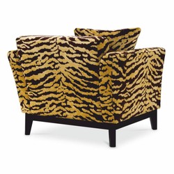 Casa Padrino luxury armchair with tiger pattern yellow / brown / black - Living room & hotel furniture