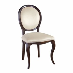 Casa Padrino ensemble de 4 chaises de salle à manger baroque de luxe crème / marron foncé - Meubles de style baroque