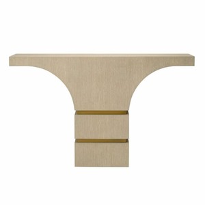 Casa Padrino Luxus Konsole Beige / Messing 130 cm - Luxus Hotel Möbel