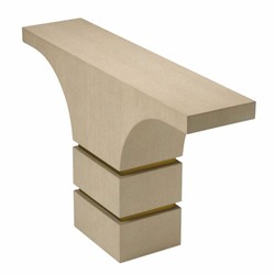 Casa Padrino consolle di lusso beige / ottone 130 cm - Mobili per hotel di lusso