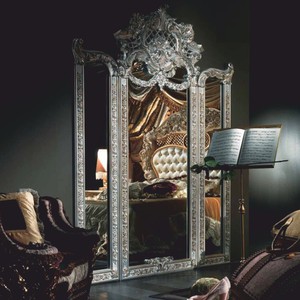 Casa Padrino miroir sur pied baroque de luxe argent 230 x H. 260 cm - Fabriqué en Italie