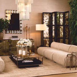 Casa Padrino luxury room divider black 200 x H. 225 cm - Luxury furniture