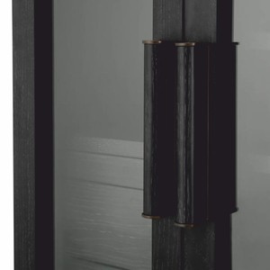 Casa Padrino Luxus Barschrank Schwarzgrau / Bronze H. 150 cm - Bar Möbel