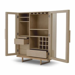 Casa Padrino armadio bar di lusso beige / ottone A. 150 cm - Mobile bar