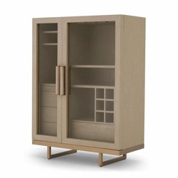 Casa Padrino armadio bar di lusso beige / ottone A. 150 cm - Mobile bar