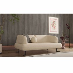 Casa Padrino luxury 2-seater sofa with adjustable backrests cream / black 169 cm - Luxury furniture