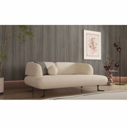 Casa Padrino luxury 2-seater sofa with adjustable backrests cream / black 169 cm - Luxury furniture