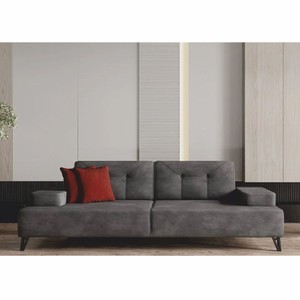 Casa Padrino canapé 3 places de luxe avec accoudoirs et dossiers réglables gris 226 cm - Meubles de salon