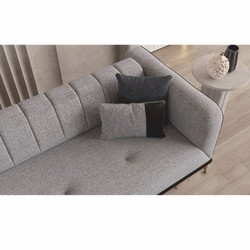 Casa Padrino sofá cama de lujo con respaldo regulable gris / negro / natural 229 cm